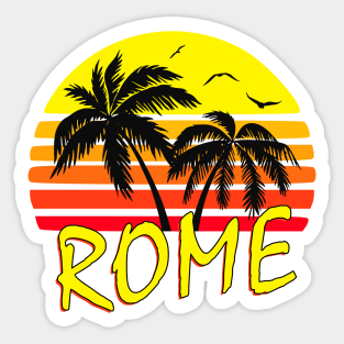 Rome Retro Sunset Sticker